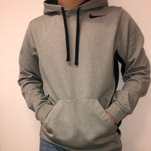 Nike Grey & Black Therma-Fit Pullover Hoodie